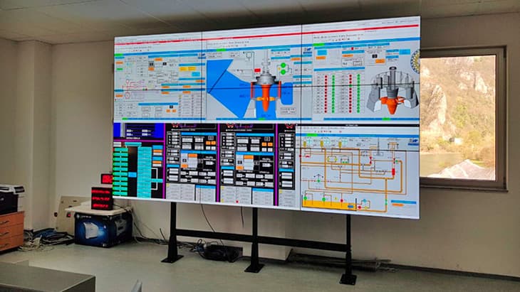 Videowall para uso industrial